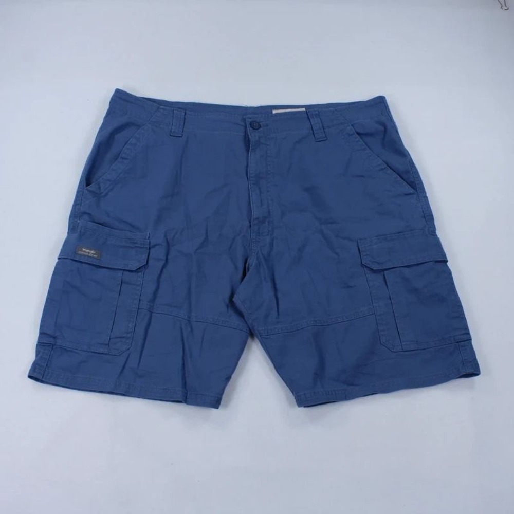 Wrangler Men's Blue Relaxed Fit Cargo Shorts Size 40 Stretch Cotton